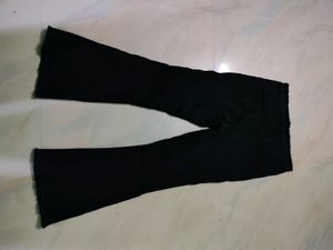 Trendy  Flare Black Jeans For Girls/Womens