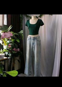 H&amp;M Green Fitted Tee