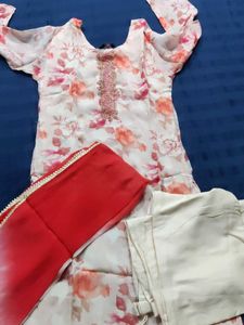 Pink Colour 3 Pc Kurta Set