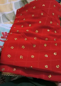New Red Color Saree