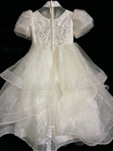 Sparkly White Tulle Flower Girl Dress