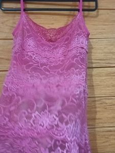 Lightly Padded Camisole In Net Fabric