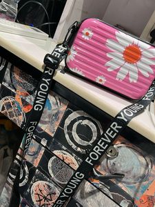 Pink Floral Crossbody Bag