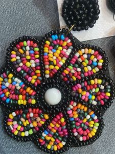 Beaded Flower Earrings