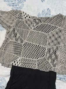 Mesh Grey Top