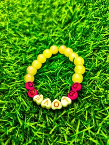 Customisable Name bracelet Glass beads bracele