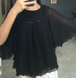 Black Butterfly Like Tops