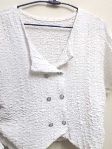 Textured White Top