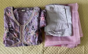 Kurta Set - Lavender Floral Alia Style