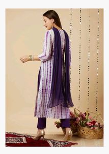 Elegant purple kurta set