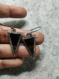 92.5 Smoky Topaz And CZs Earrings