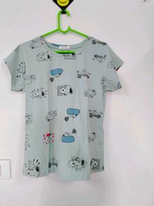 Snoopy Graphic Print T-Shirt