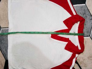 Red &amp; White Polo Top
