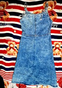 Denim Dungree Shirt Dress