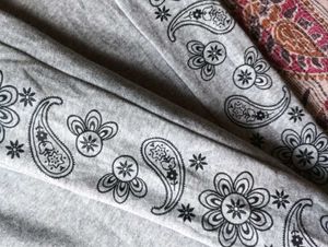 Grey Nike Joggers with Paisley Side Print
