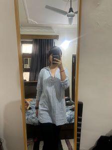 Blue And White Striped Shirt