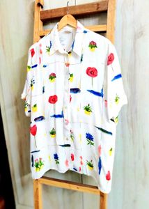 Offwhite Multicolour Print Shirt Size-42-44