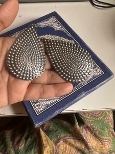 92.5 Hammered pure SilverTeardrop Earrings
