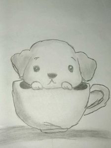 Cute Cat Pencil Sketch