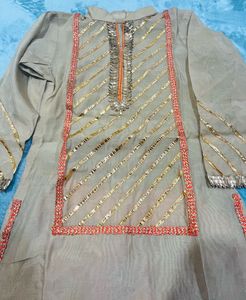 Beautiful Kurti With Printed Plazo