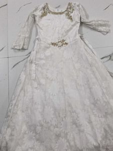 Elegant White Embroidered Dress