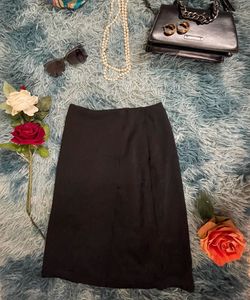 Elegant Black Skirt with front slit