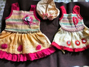 4 combo Cute Girls frocks