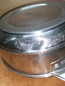 Stainless Steel Roti Dabba,not More Used. Small dent On Side Area, Very Good Condition 👍.