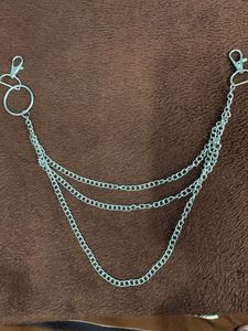 Silver Multi-Chain Belt Detail