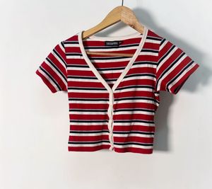 Striped Crop Top
