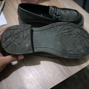 Green Crocodile Loafers