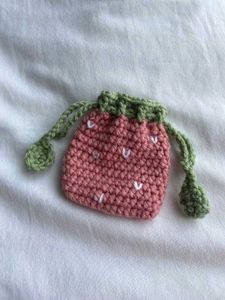 Strawberry Crochet Pouch