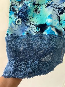 Blue Floral Print kurti