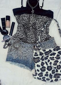 Y2K Leopard Print Shorts ULTIMATE 90sGRUNGE STEAL