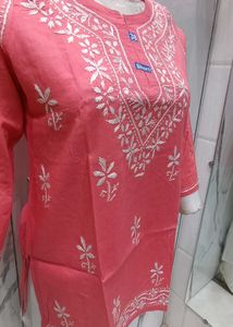 Lakhnavi Hand Embroidery Short Kurti