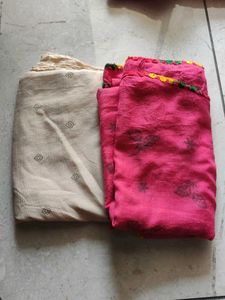 Nine Dupattas (Mix Of Cotton And Chiffon )