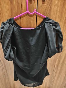 Elegant Black Puff Sleeve Top