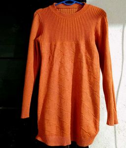 Orange Sweater Dress