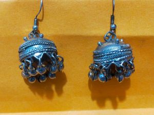 Vintage Silver Jhumka Earrings