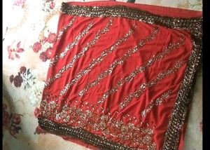 Full Work Saree With Two Side Border.