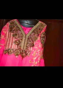 Very Pretty Long Anarkali Dress With Dupata