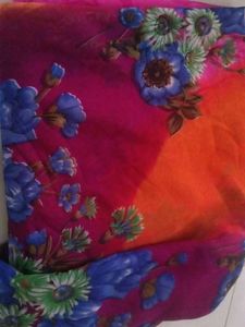 Floral Print Saree - new