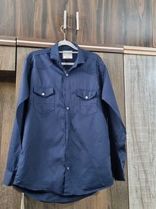 Navy Blue Casual Shirt