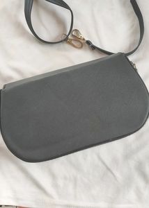 Black Leather Sling Bag