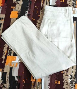 Wide Leg Beige Pants