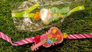 2 Pcs Kids Rakhi (Guitar Shape Inside Cute Rubbers)