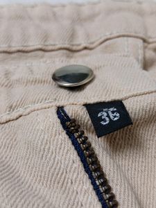 Beige Straight Fit Jeans