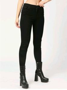 Women Slim High Rise Black Jeans
