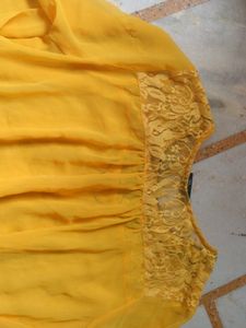 Boho Beautiful  Yellow Top With Beads Work