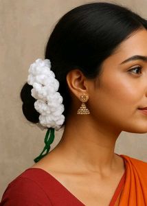 White Floral crochet gajra